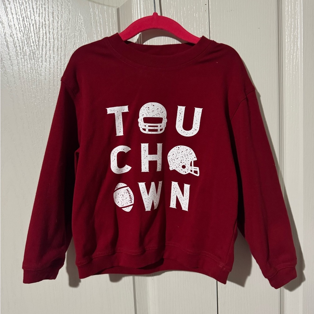 Sweethoney girls gameday Touchdown Sweatshirt - maroon‎